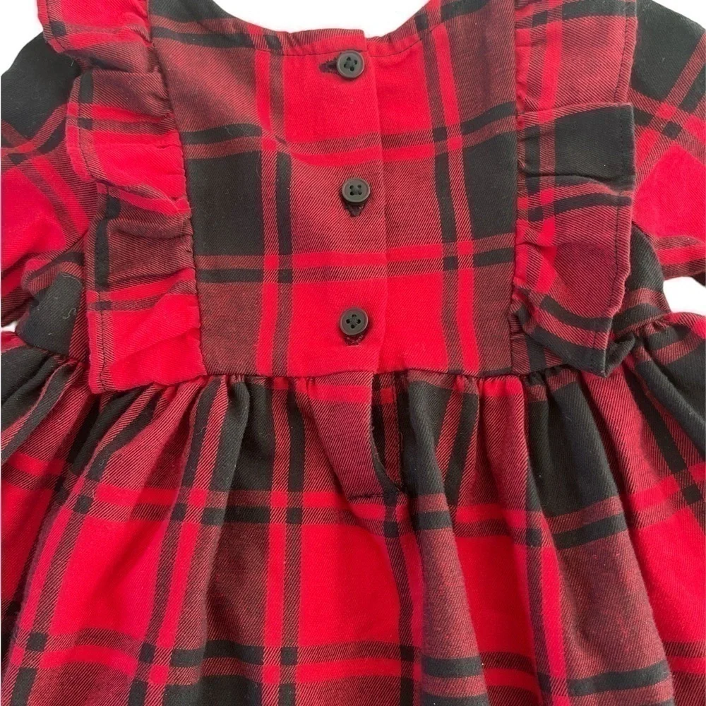 Flannel Children's Place dress, size 6-9 months.